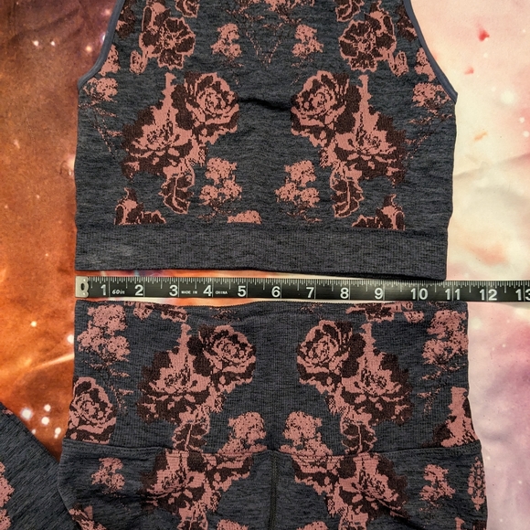 🌹🍇 Free People Movement Pink Floral Set Size XS/Small - Picture 4 of 6